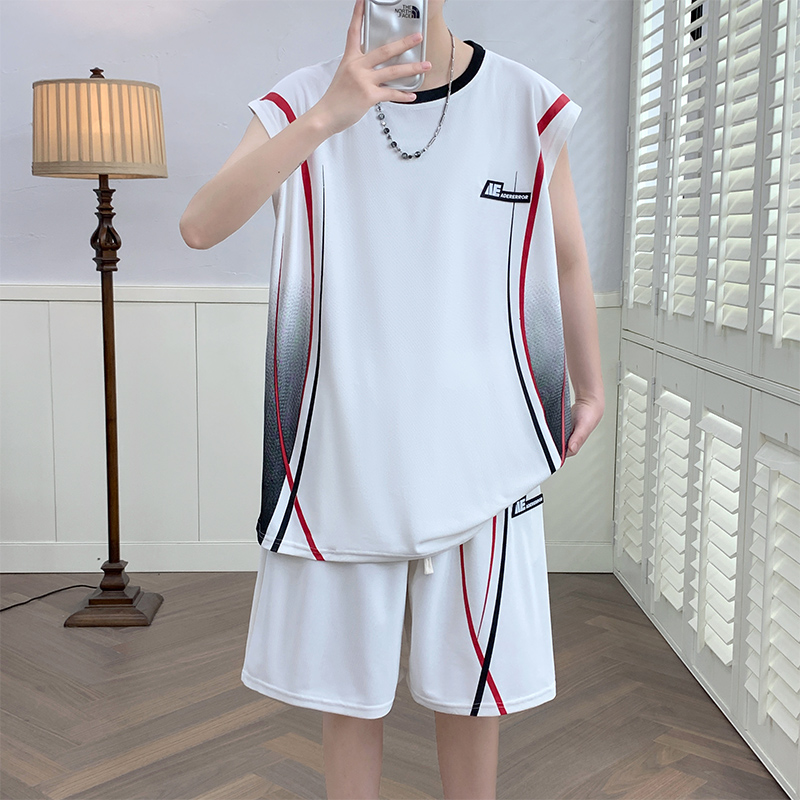 Shirt Camp Collar - Men's Casual 2-Piece Sportswear Set Streetwear