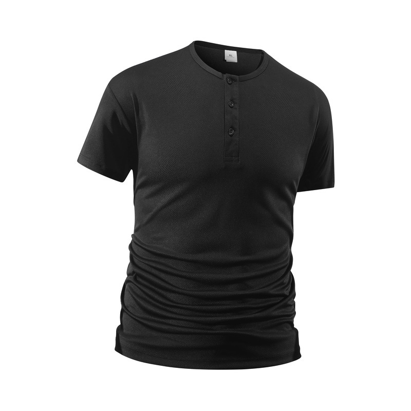Summer Men's Solid Color Fitne - đánh giá và giá Shirt Camp Collar