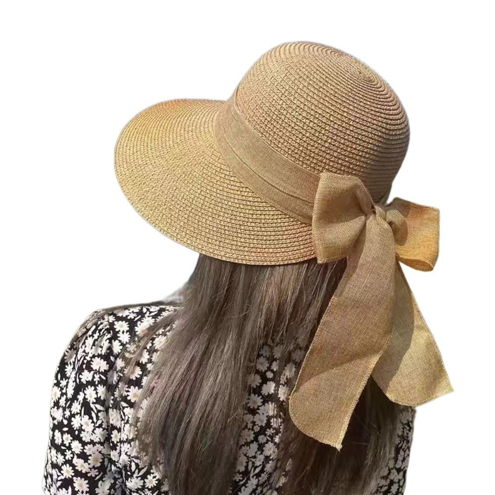 Bowknot Sun Hat Summer Breatha - đánh giá và giá Bucket Hat Straw