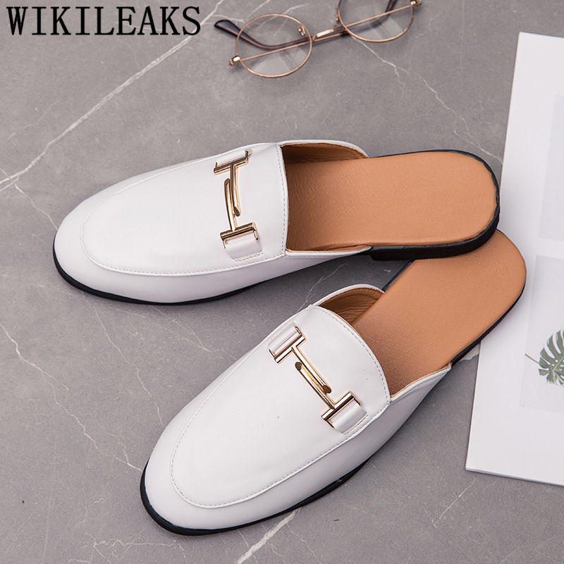 Đen Nửa Giày Cho Nam Giày Da N - đánh giá và giá Flip Flop Leather Men