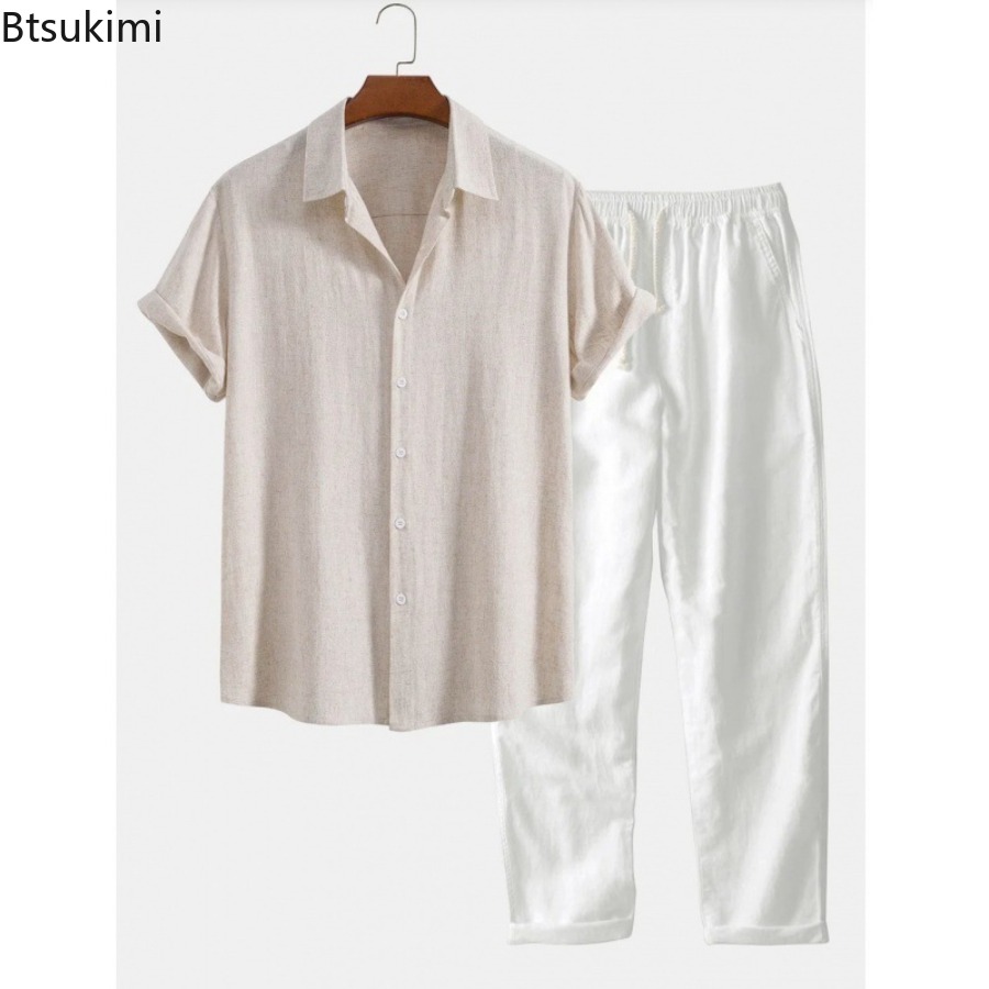 2026 Men's Fashion Solid Beach - đánh giá và giá Short Linen Drawstring