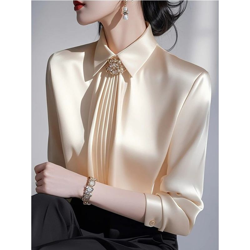 2025 Spring New Temperament Sa - đánh giá và giá Shirt Camp Collar