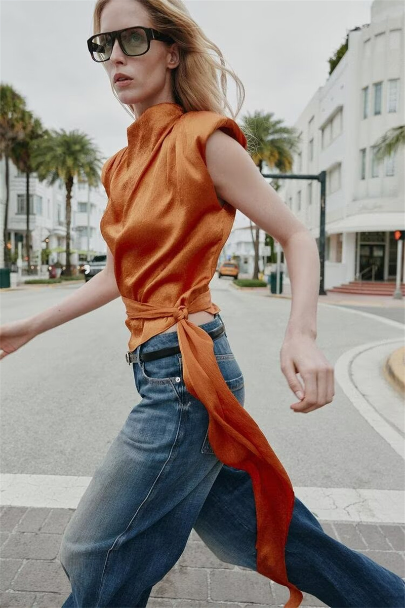 Satin Shawl Collar Sleeveless  - đánh giá và giá Shirt Camp Collar