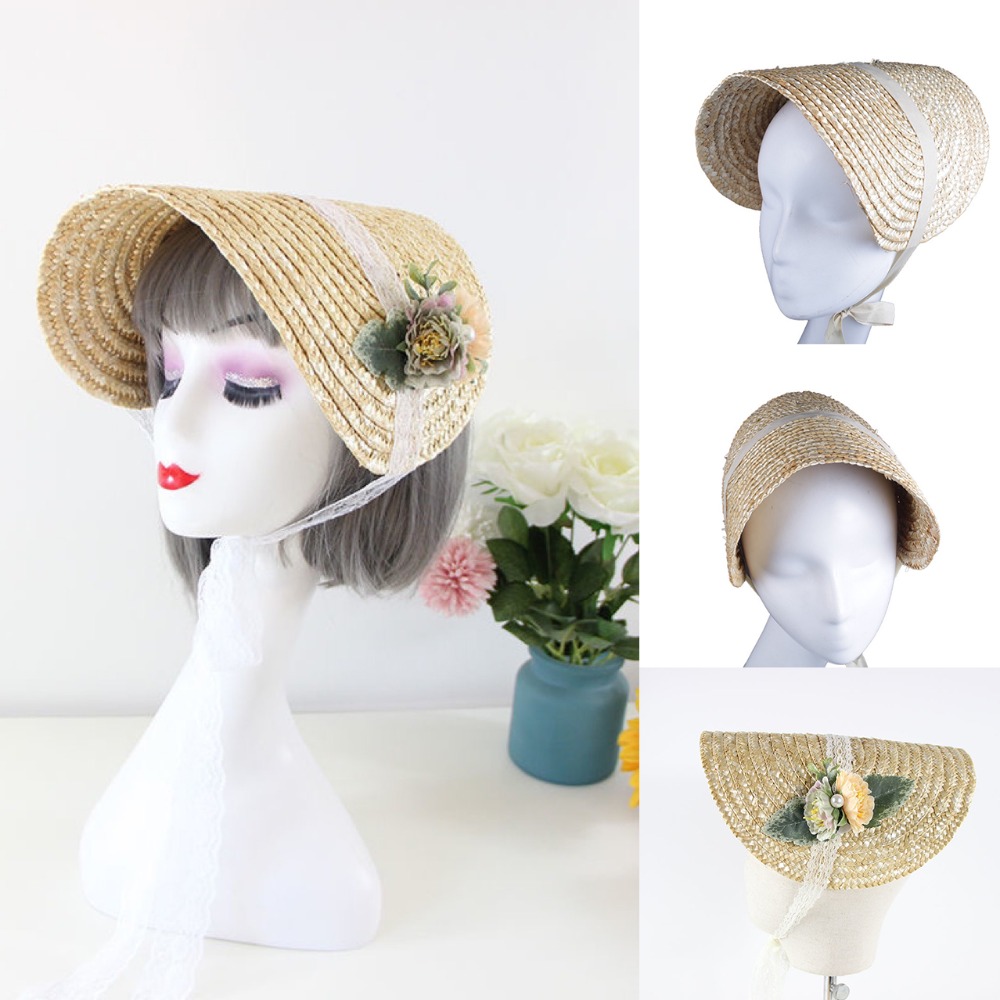 French Style Lolita Straw Hat  - đánh giá và giá Bucket Hat Straw