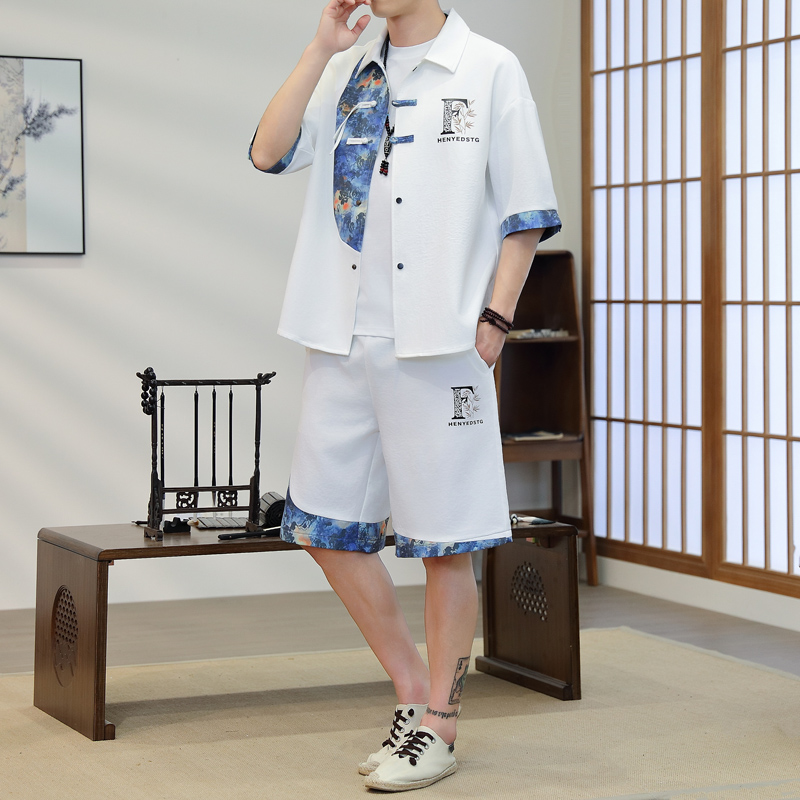 Summer Men's 2-Piece Kimono Se - đánh giá và giá Resort Shirt Floral