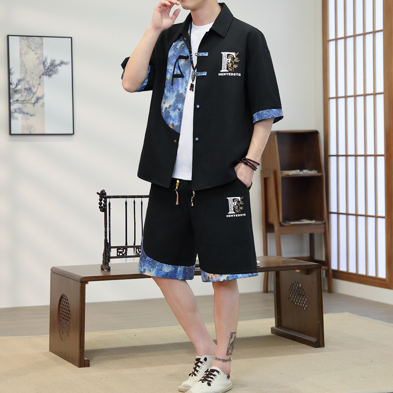 Summer Men's 2-Piece Kimono Se - đánh giá và giá Resort Shirt Floral