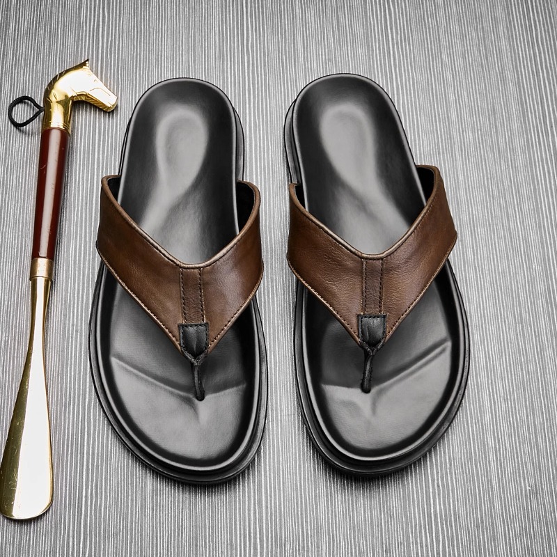 2026 Summer New Mens Genuine L - đánh giá và giá Flip Flop Leather Men